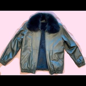 Leather & Fox fur jacket